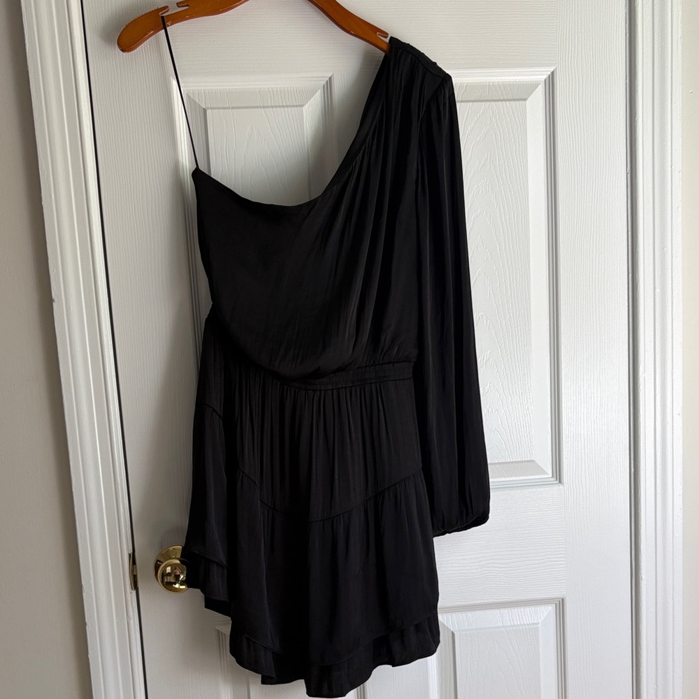 Steve Madden Black One-Shoulder Mini Dress